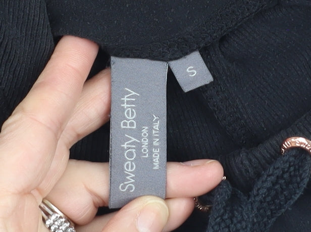 Womens UK Size S Sweaty Betty Black Pullover Hoodie