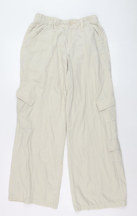 Womens UK Size XS BDG Relaxed Fit Cargo Beige Trousers