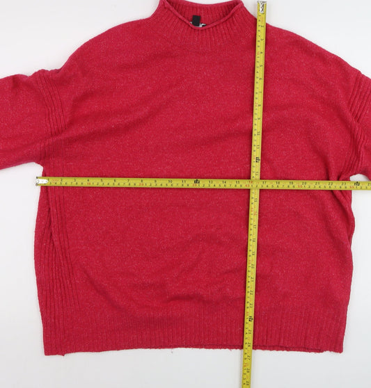 Womens UK Size M Nobody’s Child Red Pullover Jumper