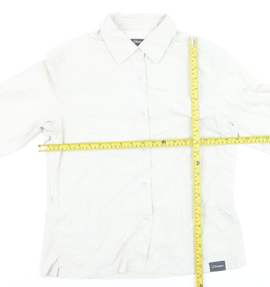 Womens UK Size 12 Berghaus Beige Basic Button-Up