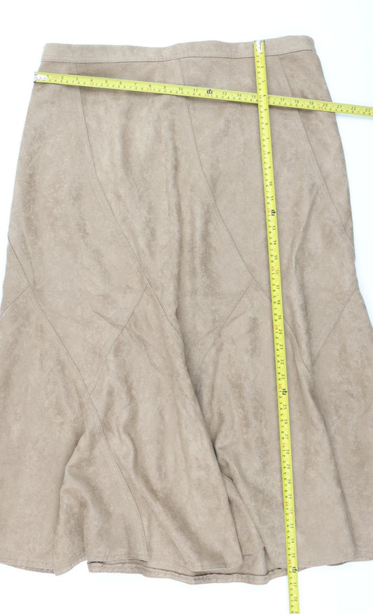Womens UK Size 20 Marks and Spencer A-Line Suede Skirt
