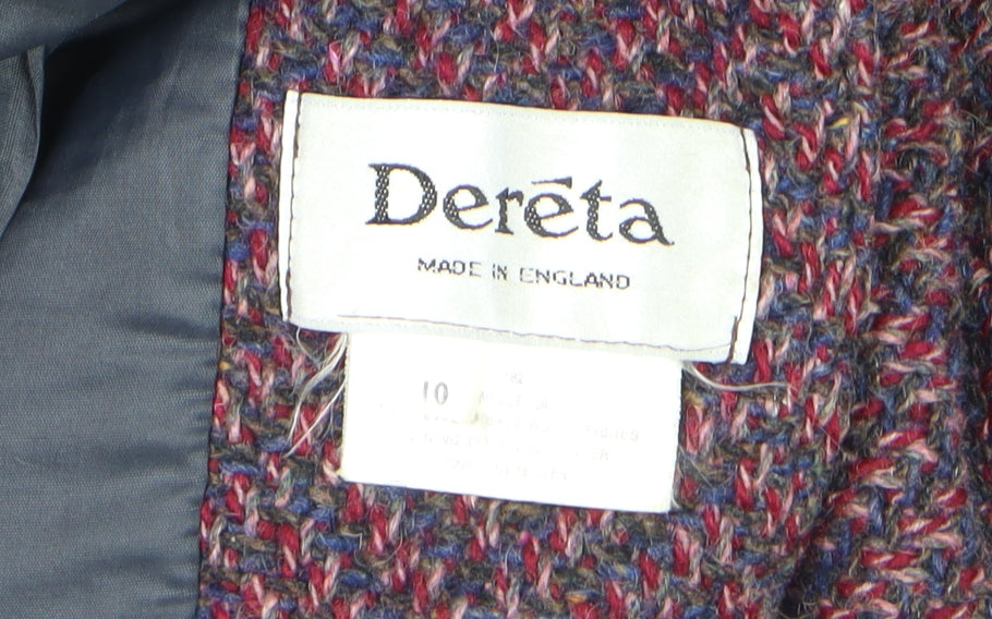 Womens UK Size 10 Dereta Multicoloured Overcoat