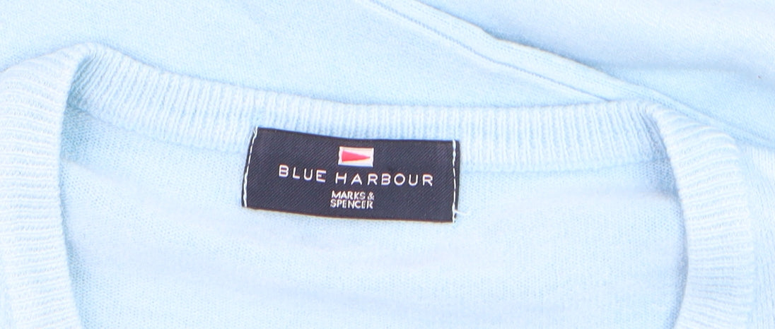 Mens UK Size L Marks and Spencer Blue Pullover Jumper