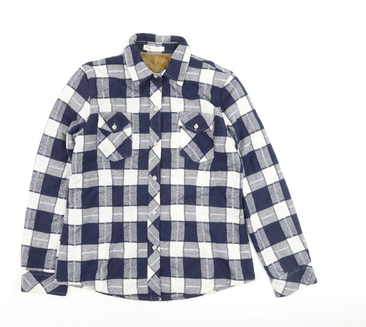 Boys UK Size XL JIANG VI XUAN Blue Basic Button-Up