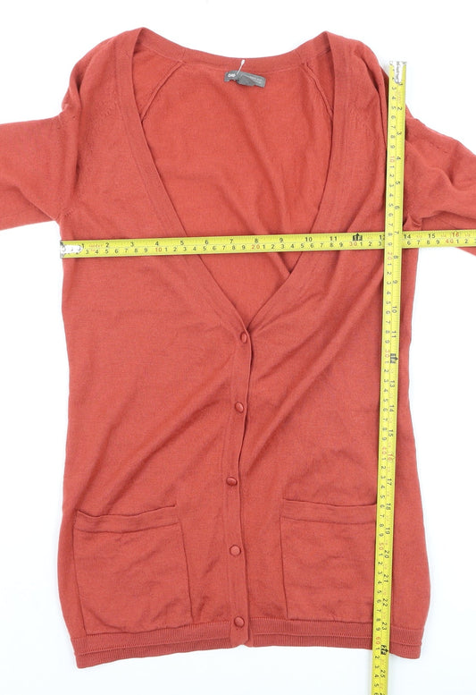 Gap Women’s Brown 100% Merino Wool Cardigan XS V-Neck Long Sleeve