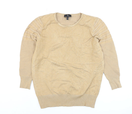 Womens UK Size 10 Marble Beige Pullover Jumper