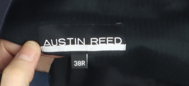 Mens UK Size 38R Austin Reed Regular Fit Dress Pants Black Trousers