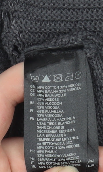 Womens UK Size 8 H&M Grey Cardigan Jumper