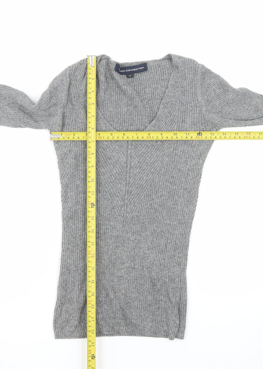 Womens UK Size XS French Connection Grey Basic Blouse