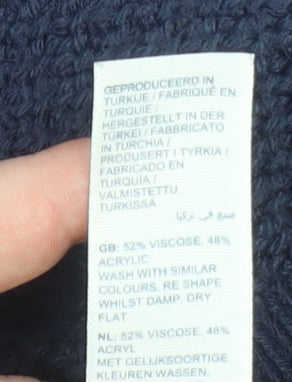 Womens UK Size 10 Fat Face Blue Pullover Jumper