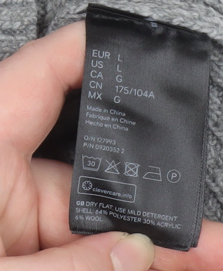 Womens UK Size L H&M Grey Pullover Jumper