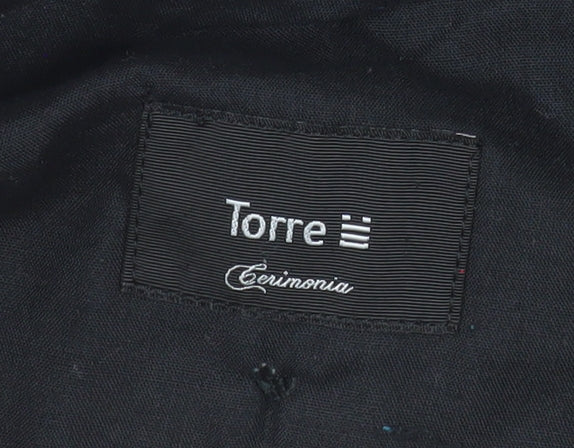 Torre Cerimonia Men's Grey Wool Blend Pleated Dress Trousers 42 XL