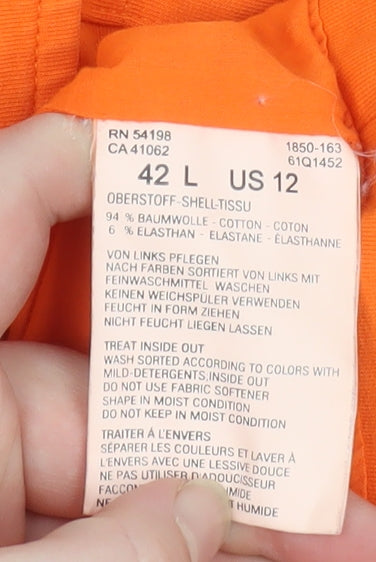 Womens UK Size 14 Bogner Orange Biker Coat