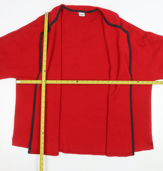 Womens UK Size 14 LUCIA Red Cardigan Jumper