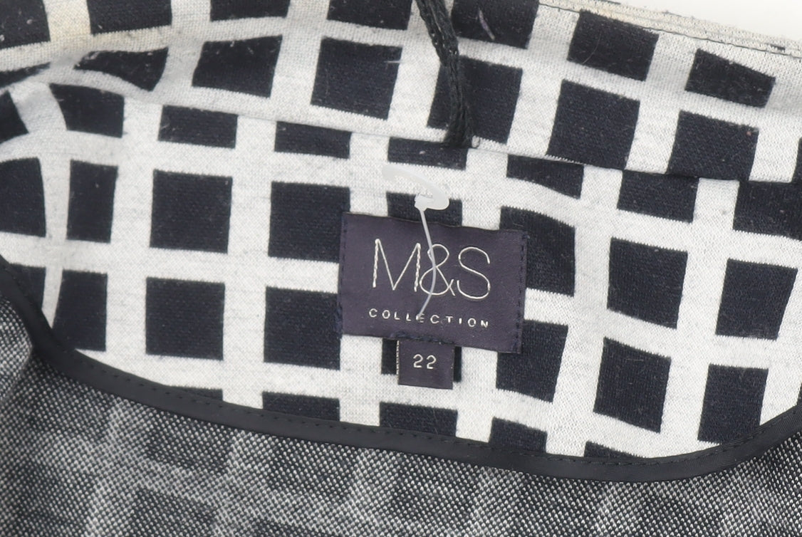 Womens UK Size 22 Marks and Spencer Plus Blue Blazer