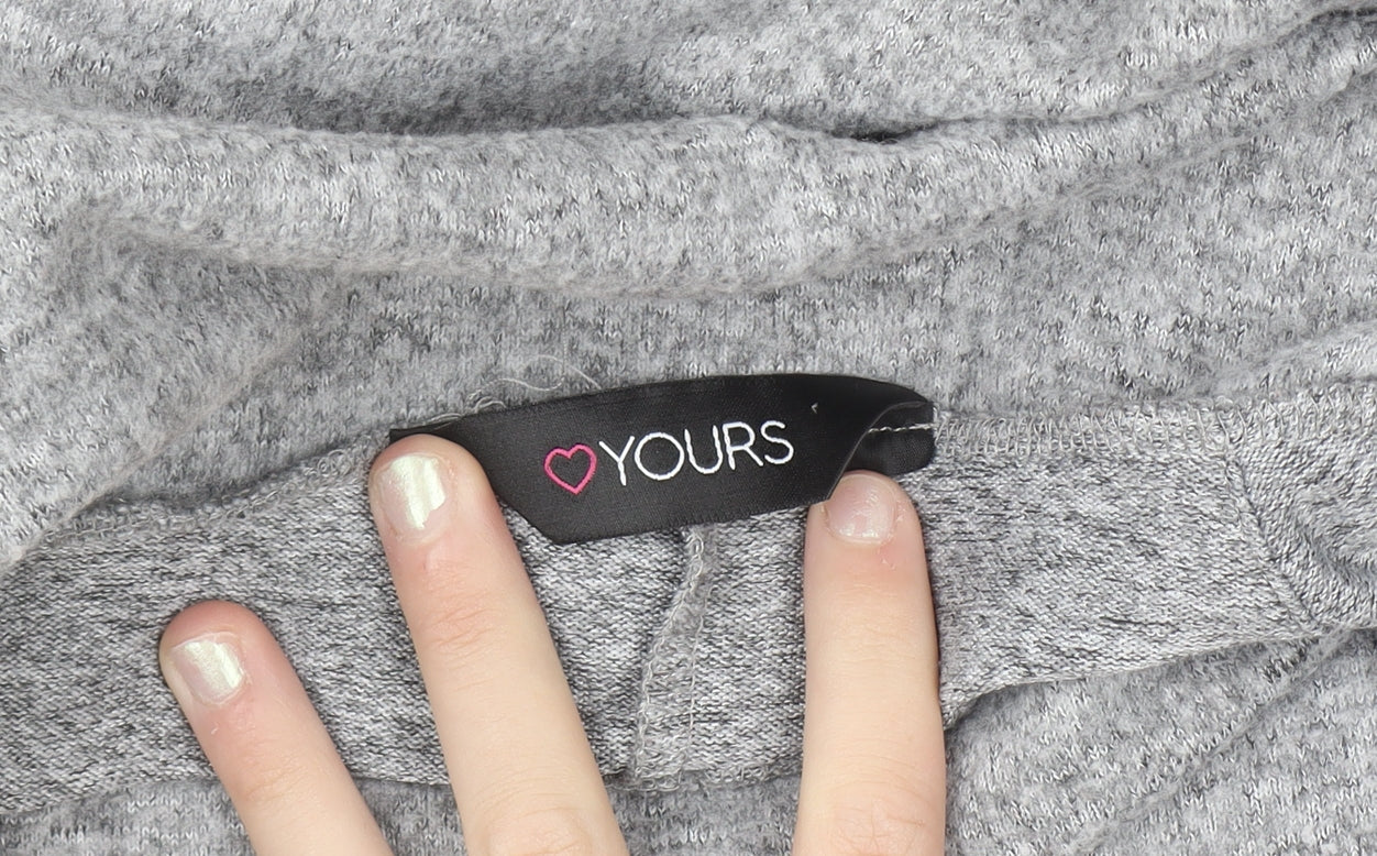 Womens UK Size 22-24 Yours Grey Pullover Sweatshirt