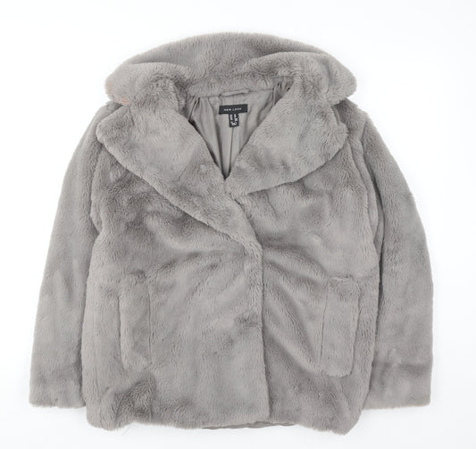 Womens UK Size 10 New Look Grey Puffer Jacket