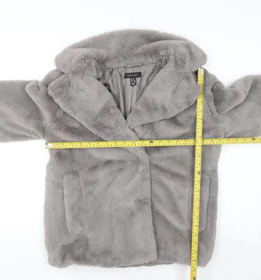 Womens UK Size 10 New Look Grey Puffer Jacket