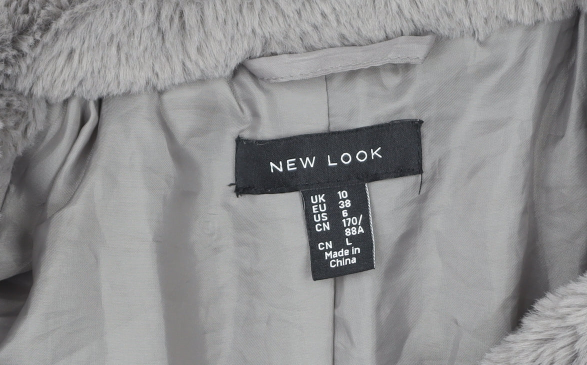 Womens UK Size 10 New Look Grey Puffer Jacket