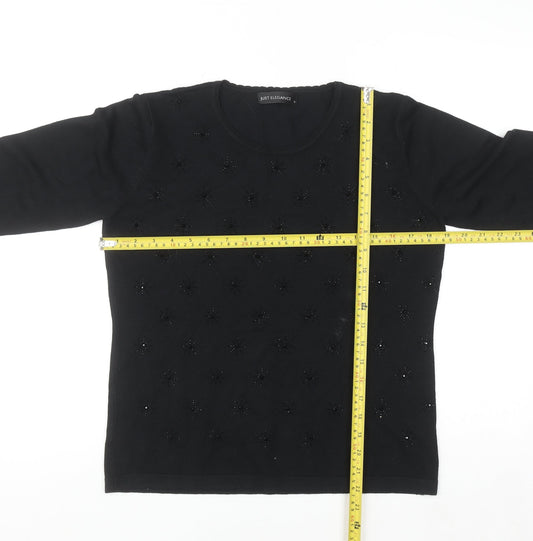 Womens UK Size M Just Elegance Black Pullover Jumper