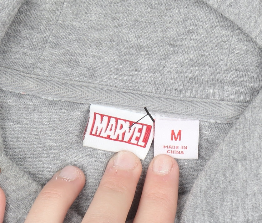 Marvel Men’s Grey Comic Graphic Pullover Hoodie M