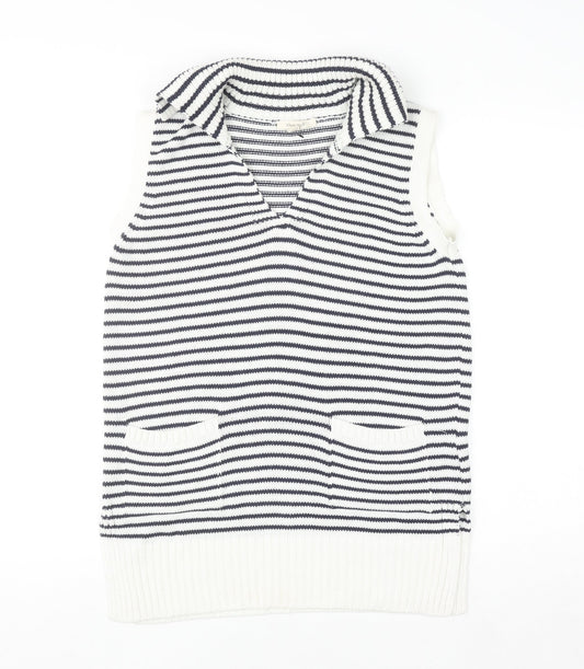 Womens UK Size 8 White Stuff Blue Vest Jumper