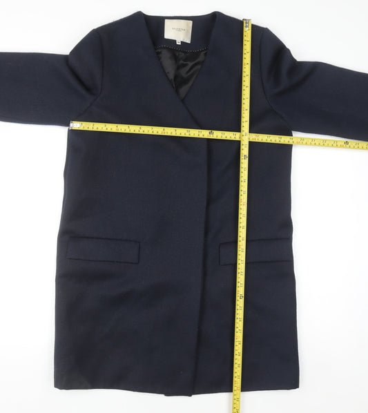 Womens UK Size 10 Selected Femme Blue Overcoat