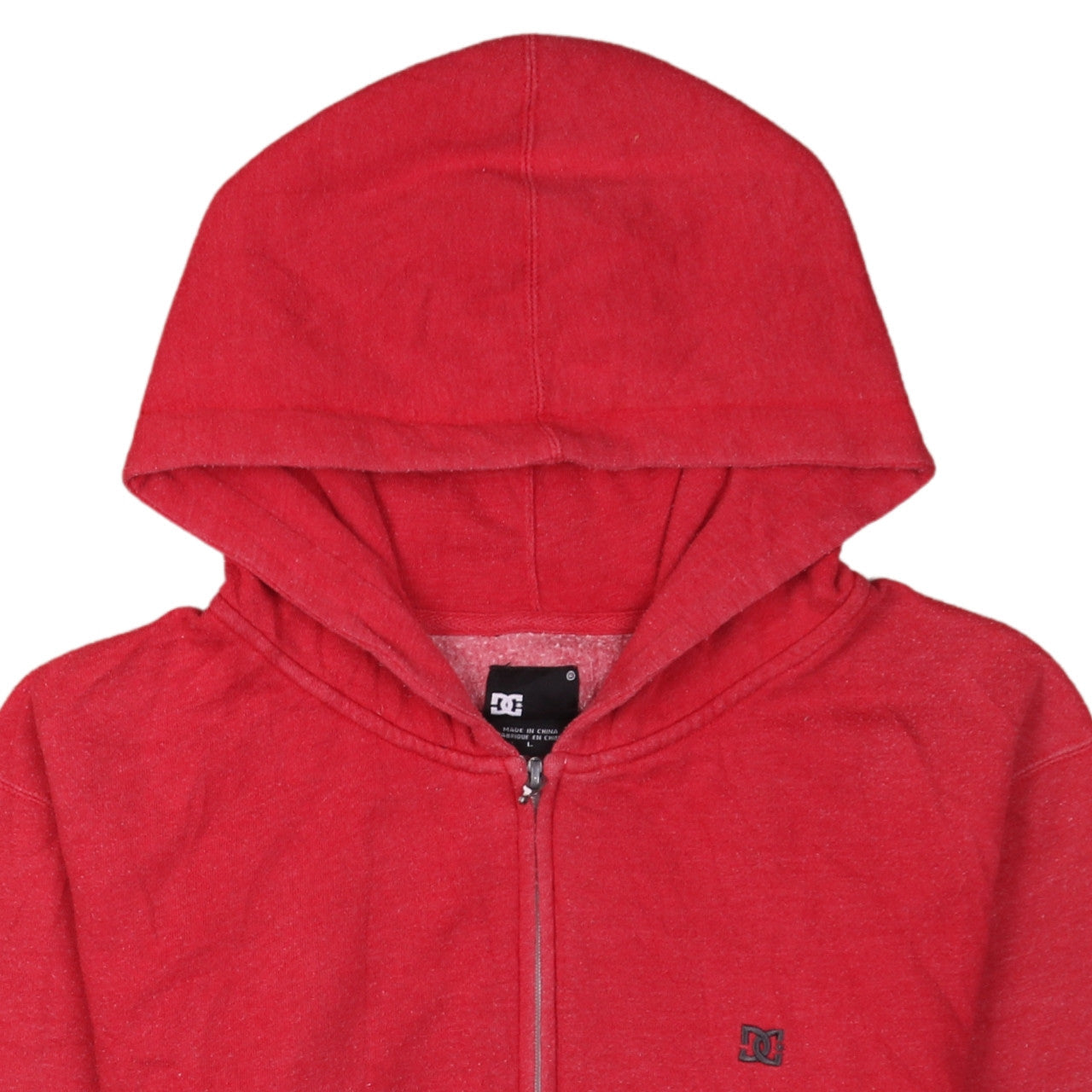 Boys UK Size L DC Red Full Zip Hoodie