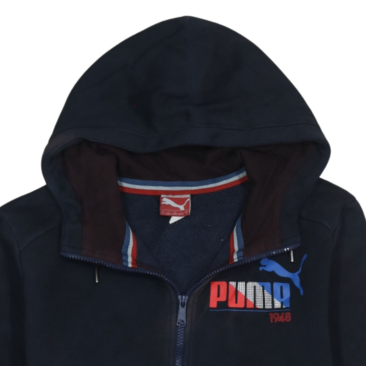 Mens UK Size S PUMA Blue Full Zip Hoodie