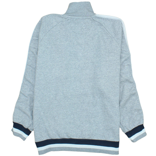 Champion Men's Grey 1/4 Zip Sweatshirt L Athletic Logo Trim Pullover