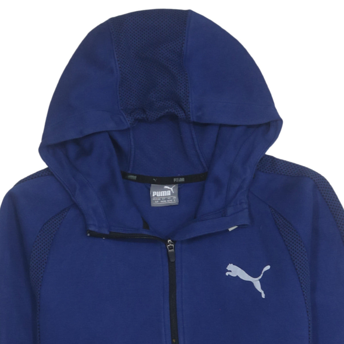 Additional view of Puma Men's Blue Full Zip Hoodie, size S, Lightweight Sportswear