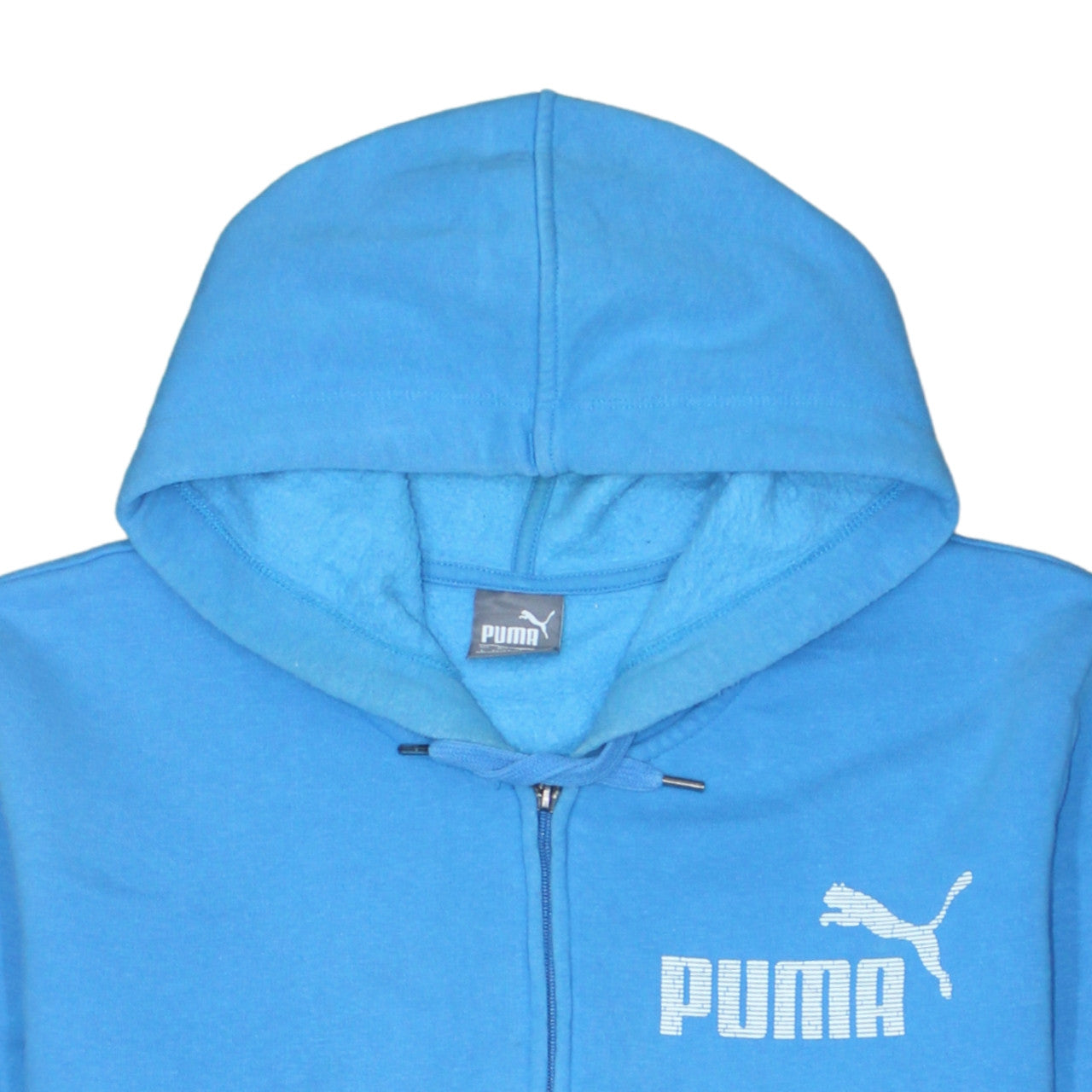 Mens UK Size L PUMA Blue Full Zip Hoodie