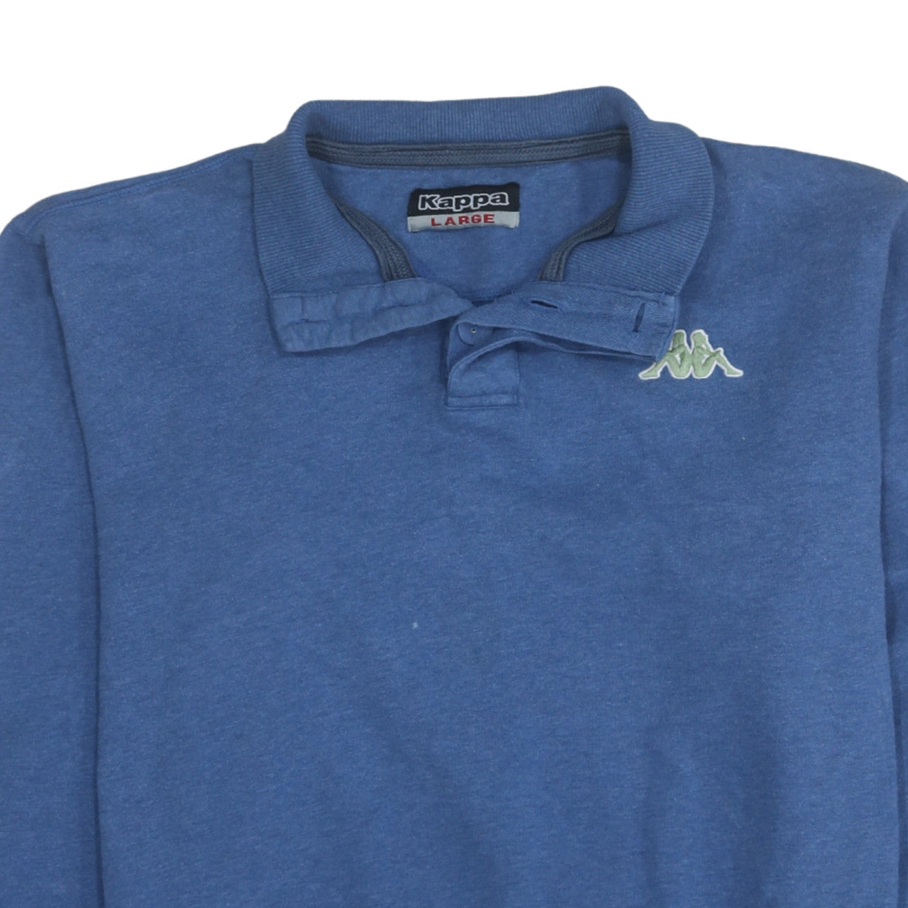Mens UK Size L Kappa Blue Henley Sweatshirt