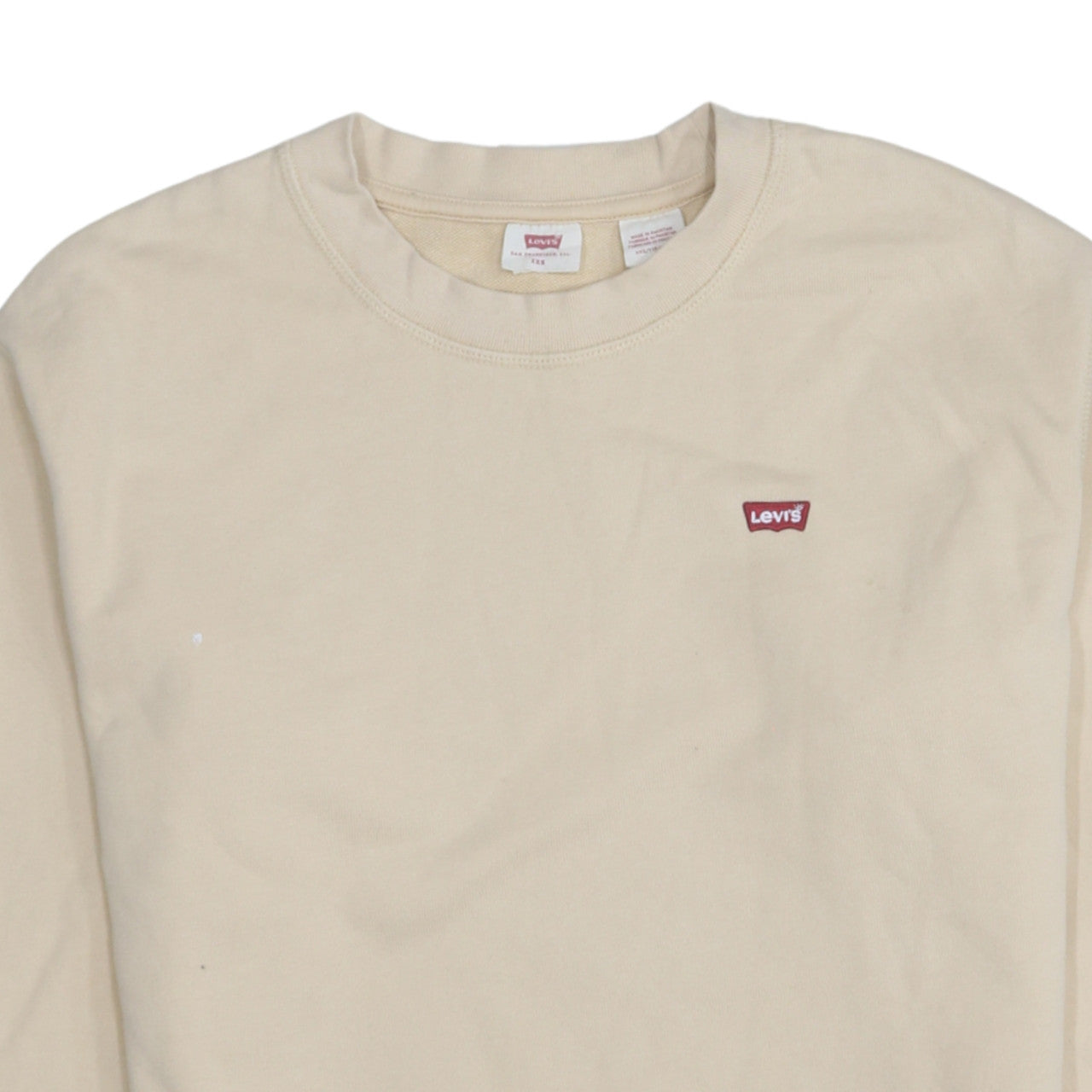 Womens UK Size 2XS Levi's Beige Pullover Sweatshirt