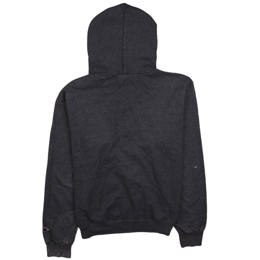 Champion Men's Grey Pullover Hoodie M Logo Athletic Sweatshirt
