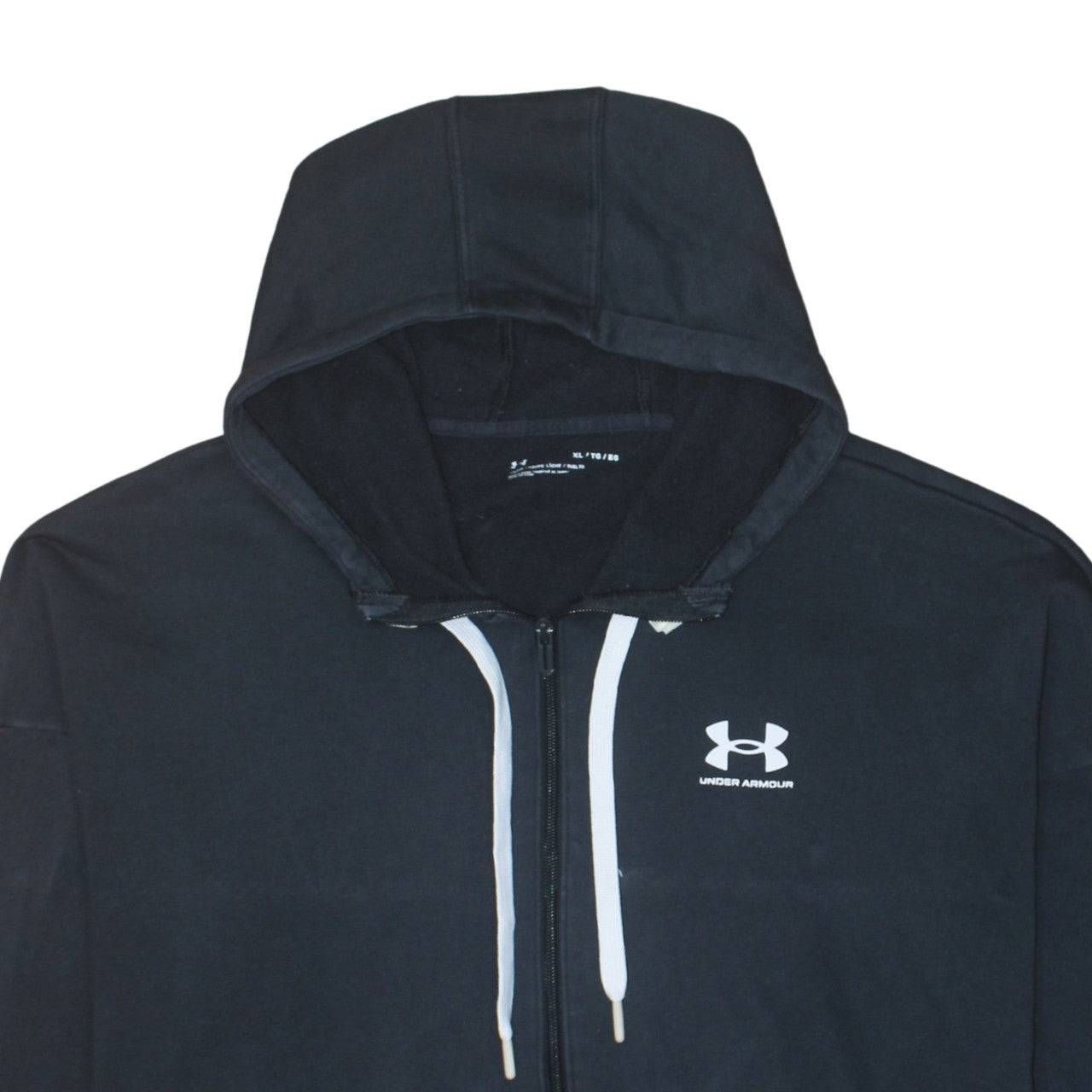 Mens UK Size XL Under armour Black Full Zip Hoodie