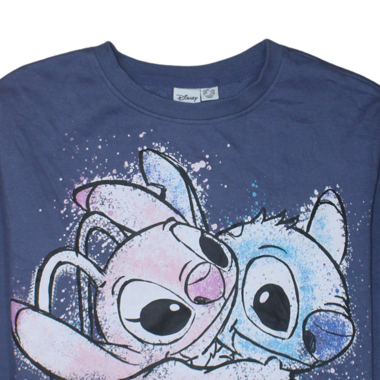 Womens UK Size 2XS Disney Blue Pullover Sweatshirt