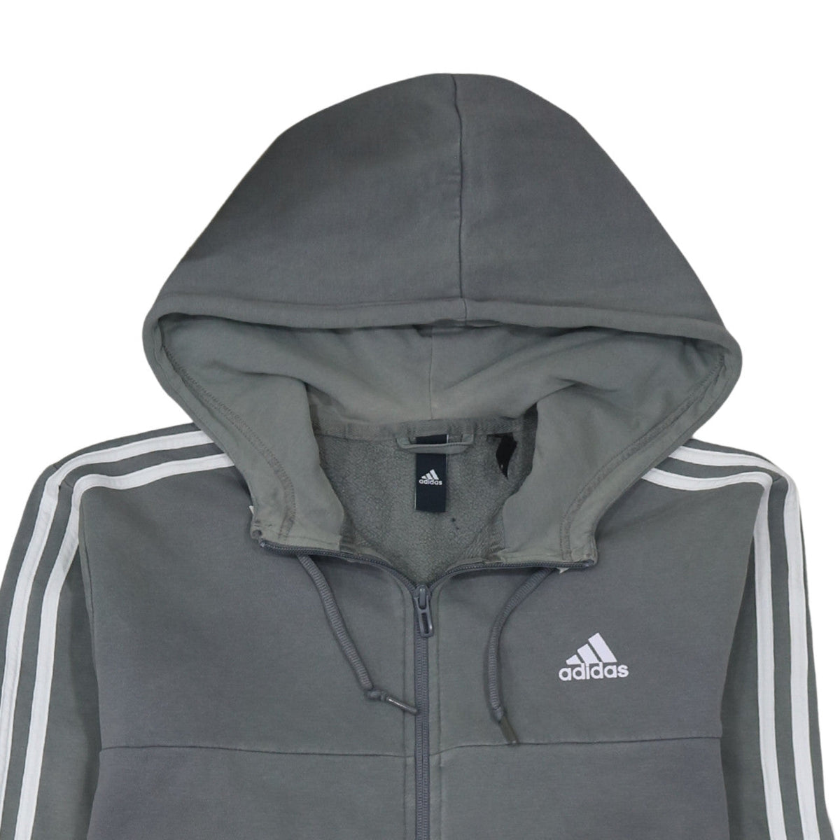Additional view of Adidas Men's Grey Full Zip Hoodie Medium Sports Fleece