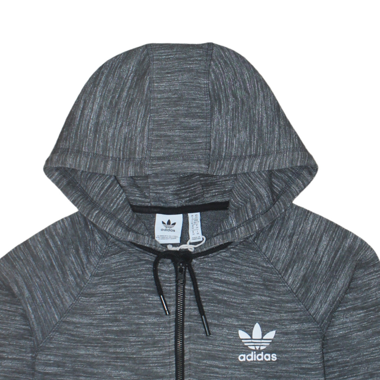 Womens UK Size XS adidas Grey Full Zip Hoodie