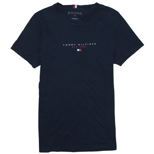 Tommy Hilfiger Women's Black XS Organic Cotton Crew Neck T-Shirt
