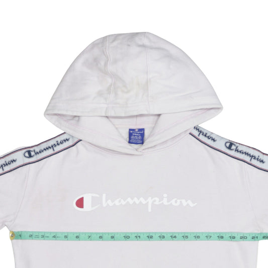 Womens UK Size S Champion White Pullover Hoodie