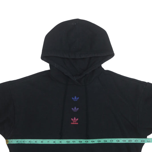 Womens UK Size 8 adidas Black Pullover Hoodie