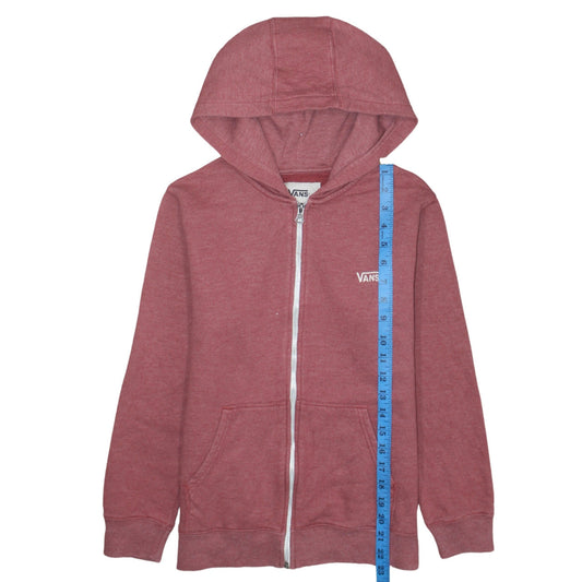 Boys UK Size M VANS Red Full Zip Hoodie