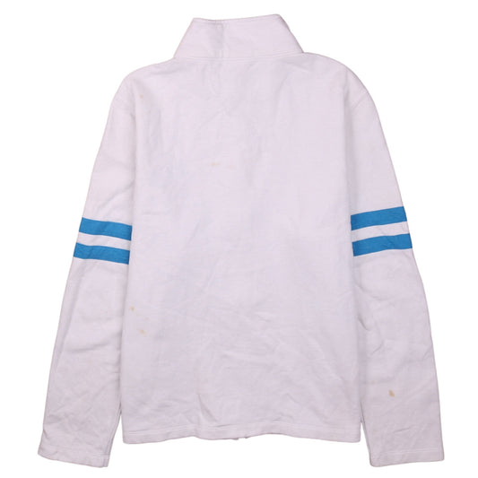 NFL Team Apparel Womens White Panthers Full Zip Sweatshirt Size L