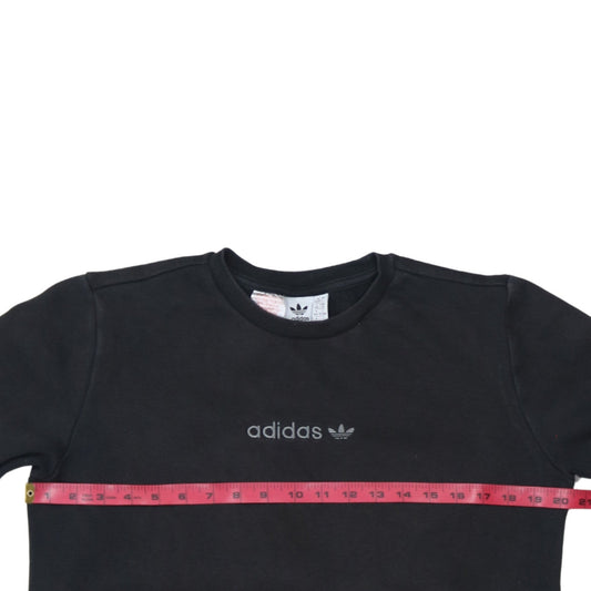 Adidas Boys Black Crew Neck Logo Sweatshirt 13-14 Years