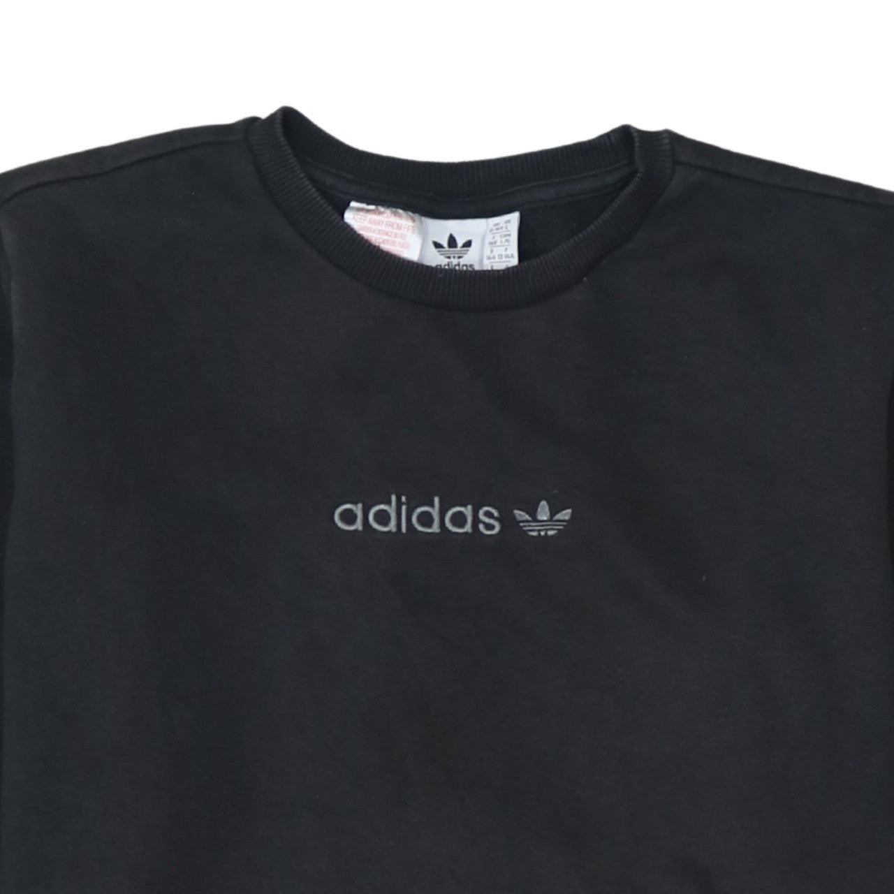 Additional view of Adidas boys’ black crew neck logo sweatshirt 13-14 years