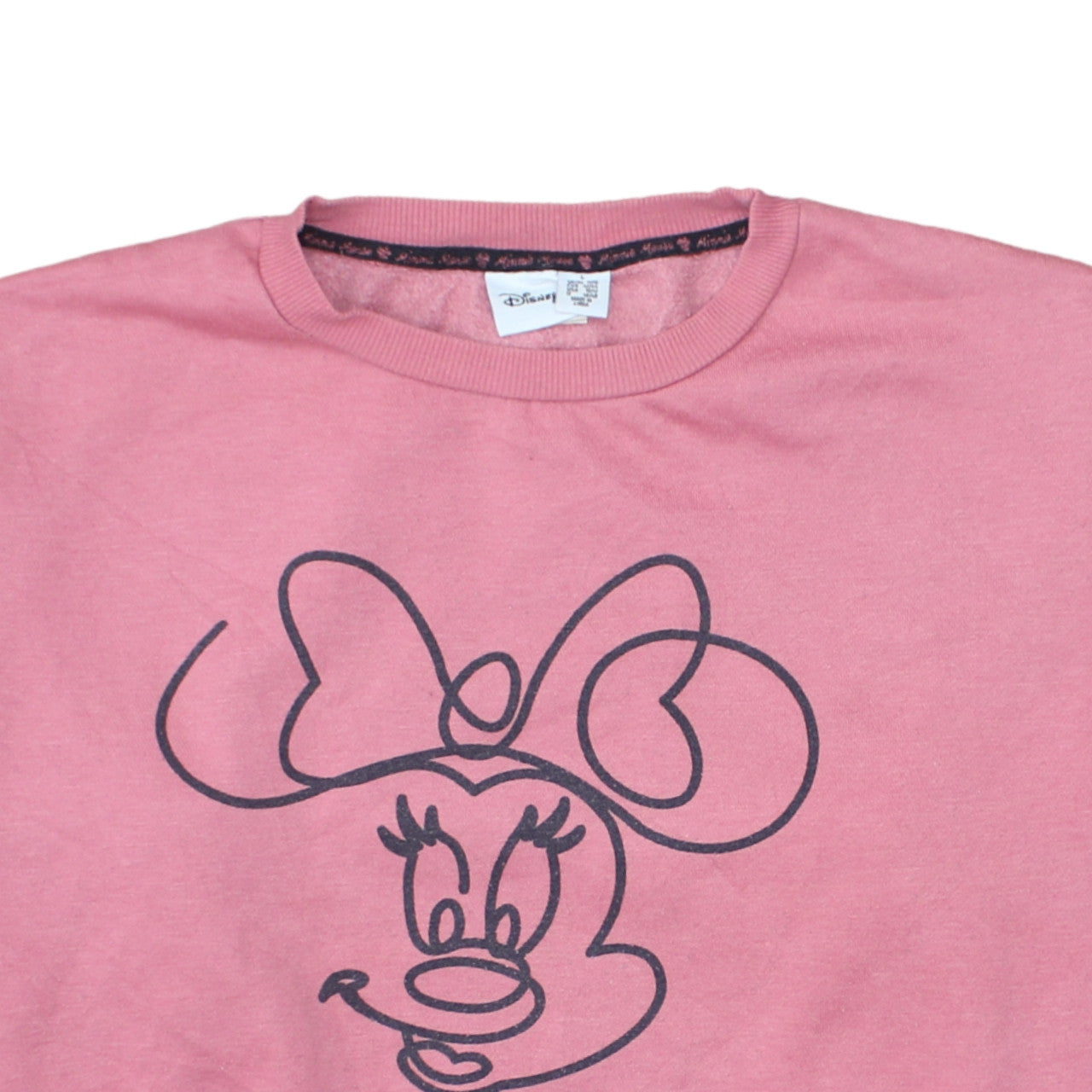 Womens UK Size L Disney Pink Pullover Sweatshirt