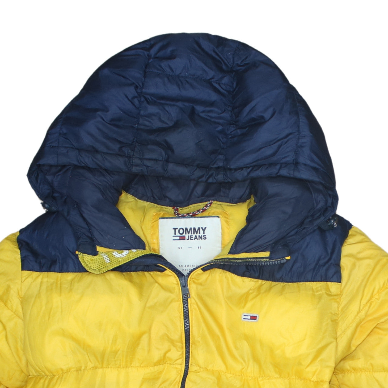 Mens UK Size XL Tommy Jeans Yellow Puffer Jacket