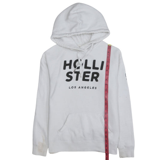 Mens UK Size S Hollister White Pullover Hoodie