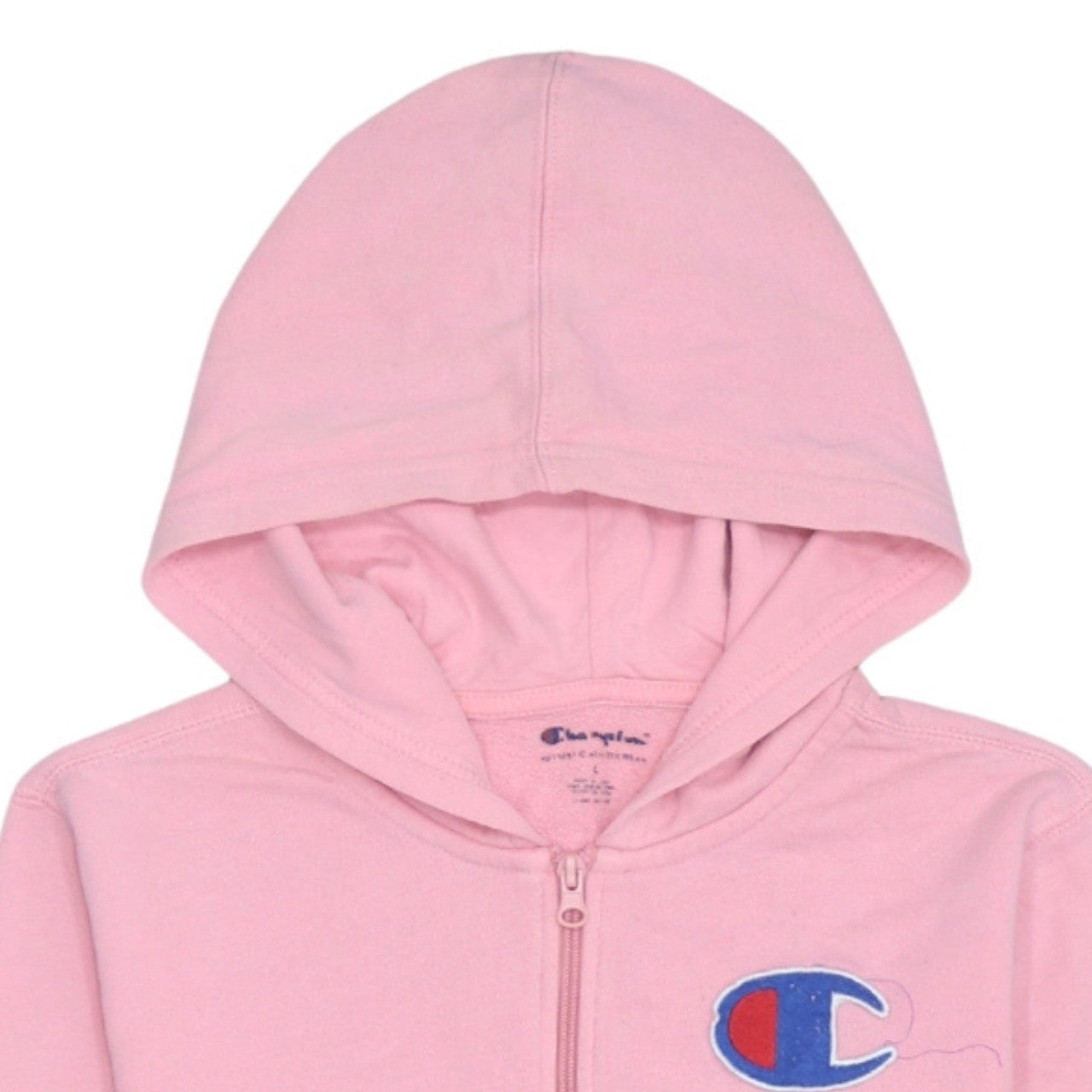 Womens UK Size L Champion Pink Full Zip Hoodie